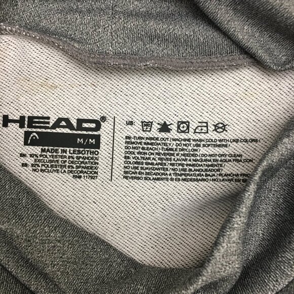 NEW Head Men's Gray Mock Neck Pullover Lightweight Dri Motion Medium - Picture 6 of 7